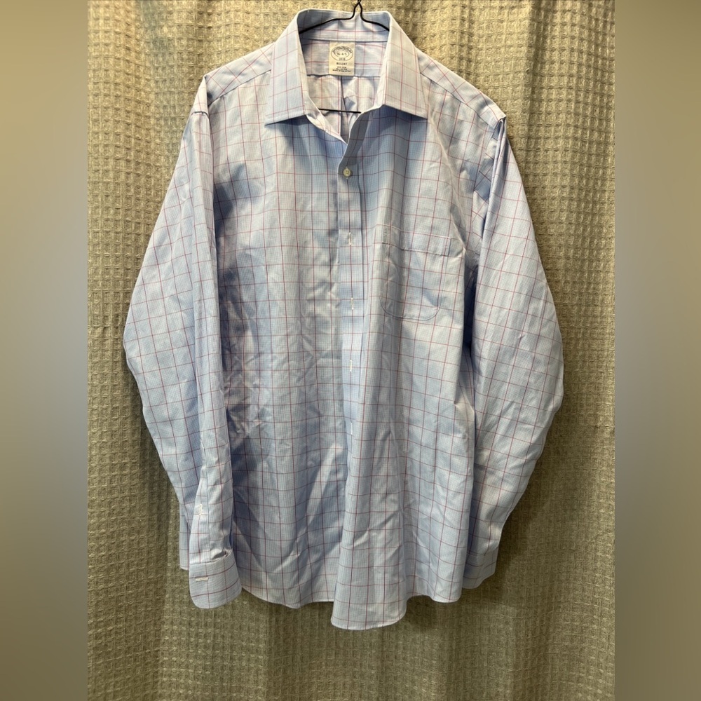 Brooks Brothers Blue and Red Dress Shirt Classic Fit Gorpcore